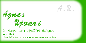 agnes ujvari business card